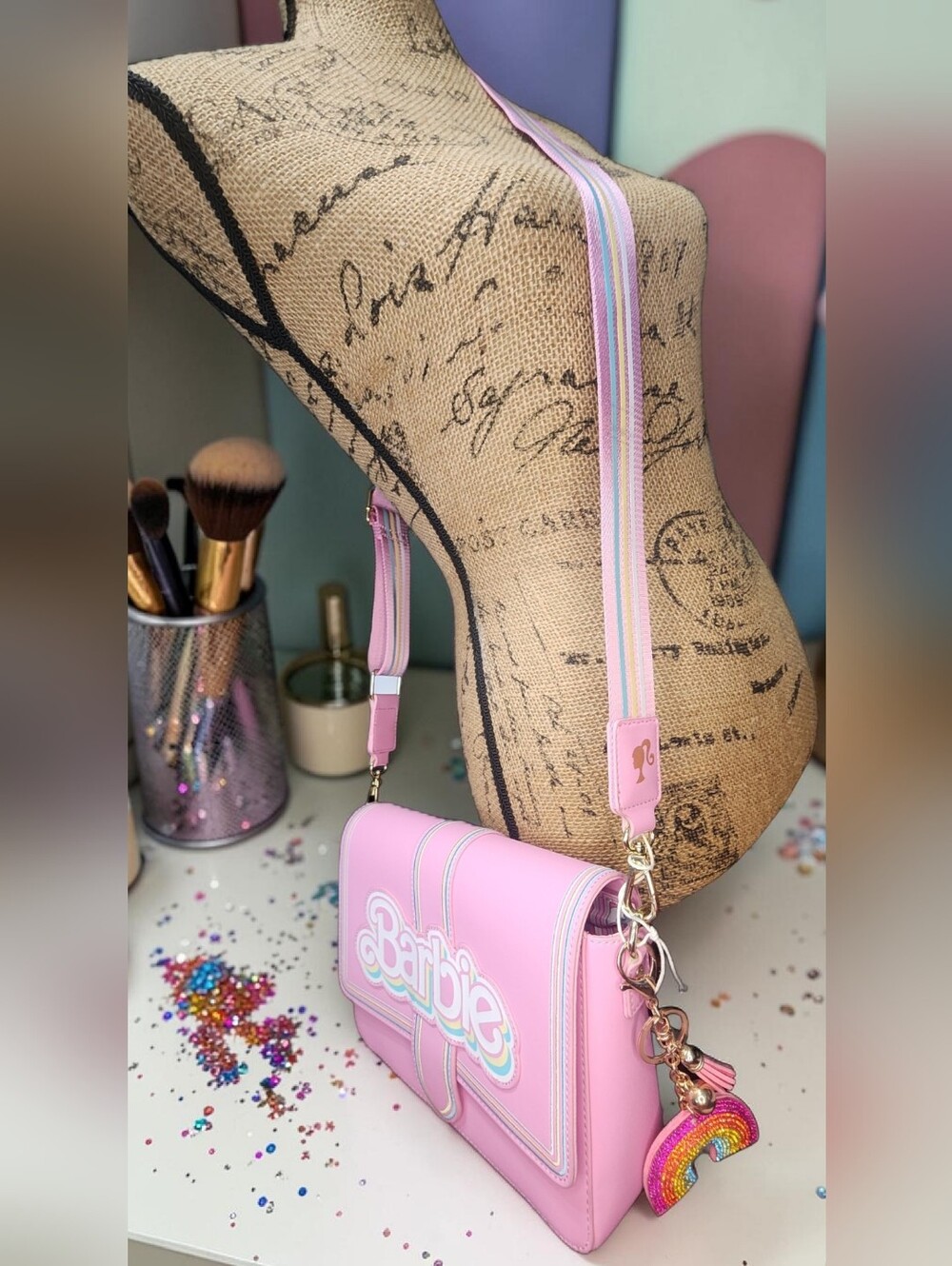 Loungefly Barbie 65th Anniversary Logo Crossbody Bag NWOT - Picture 14 of 15